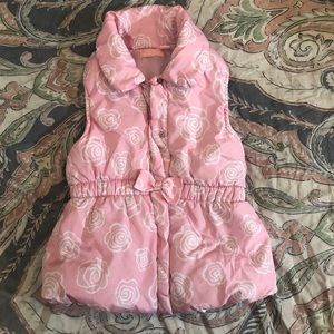 Very Girly lightweight pink puffer vest Kids Small